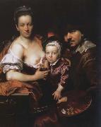 Johann kupetzky Portrait of the Artist with his Wife and Son oil painting picture wholesale